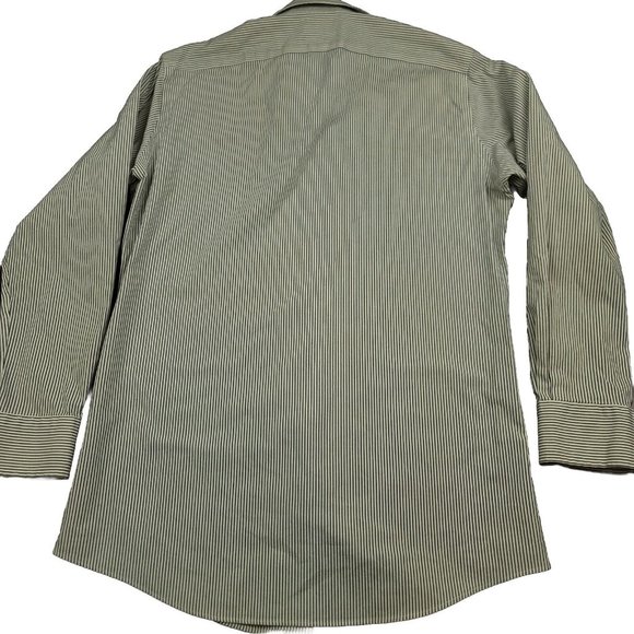 Ralph Lauren Mens 15 32 / 33 Shirt Black Label Button Up Black Stripe Slim Fit - Picture 2 of 10